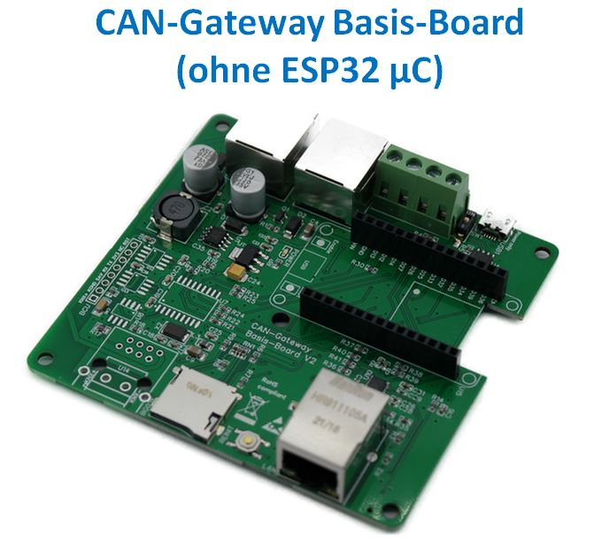 CAN-Gateway Basis-Board (ohne ESP32 uC)