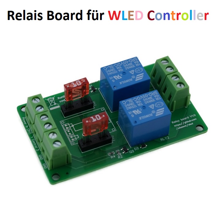 Relais Board für WLED Controller (5V) Relais Board für WLED Controller (5V)