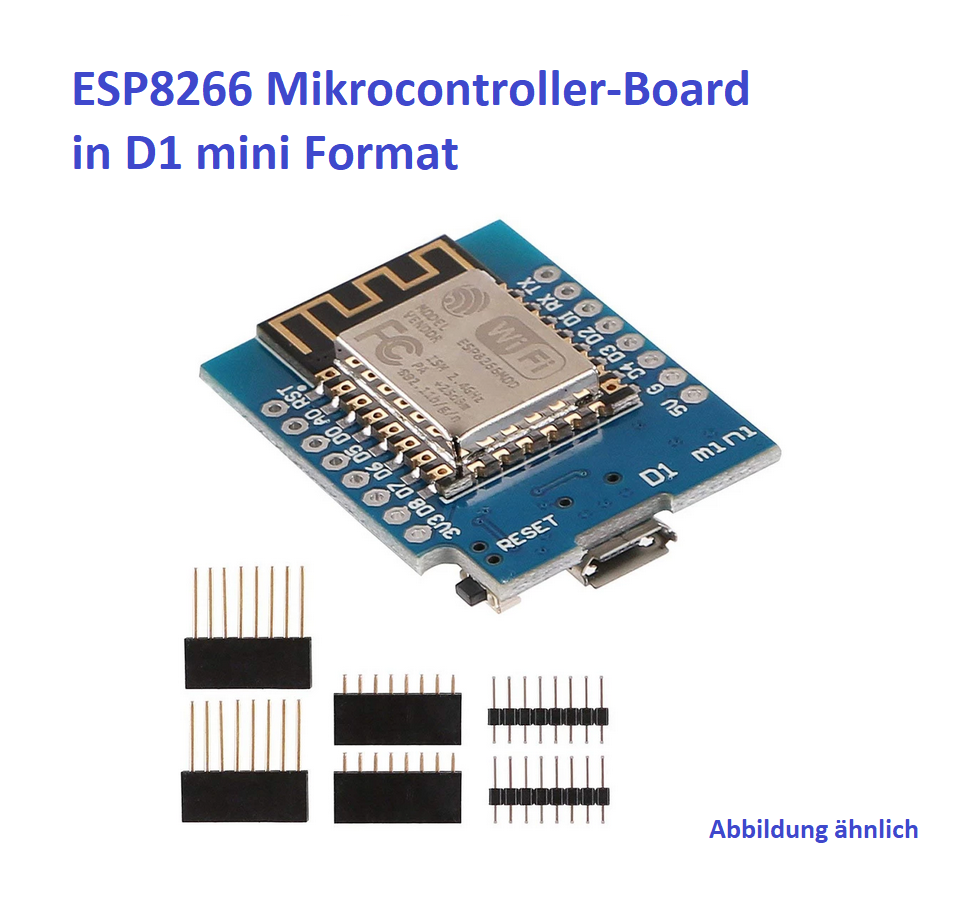 ESP8266 Mikrocontrollerboard in D1 mini Format