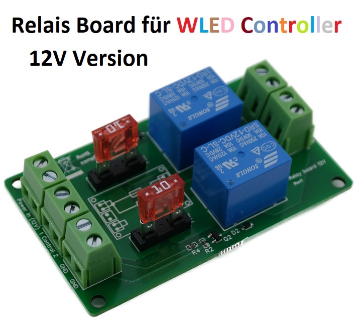 Relay board for WLED controller (12V) Relay board for WLED controller (12V)