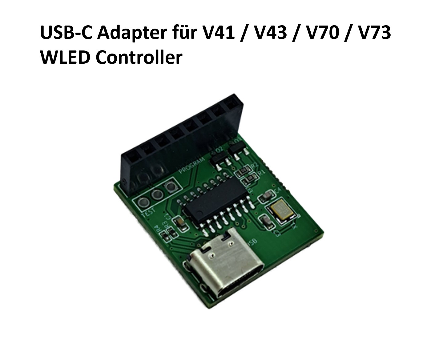 USB-C Adapter für Programmieren WLED V41/V43/V70/V73 Controller