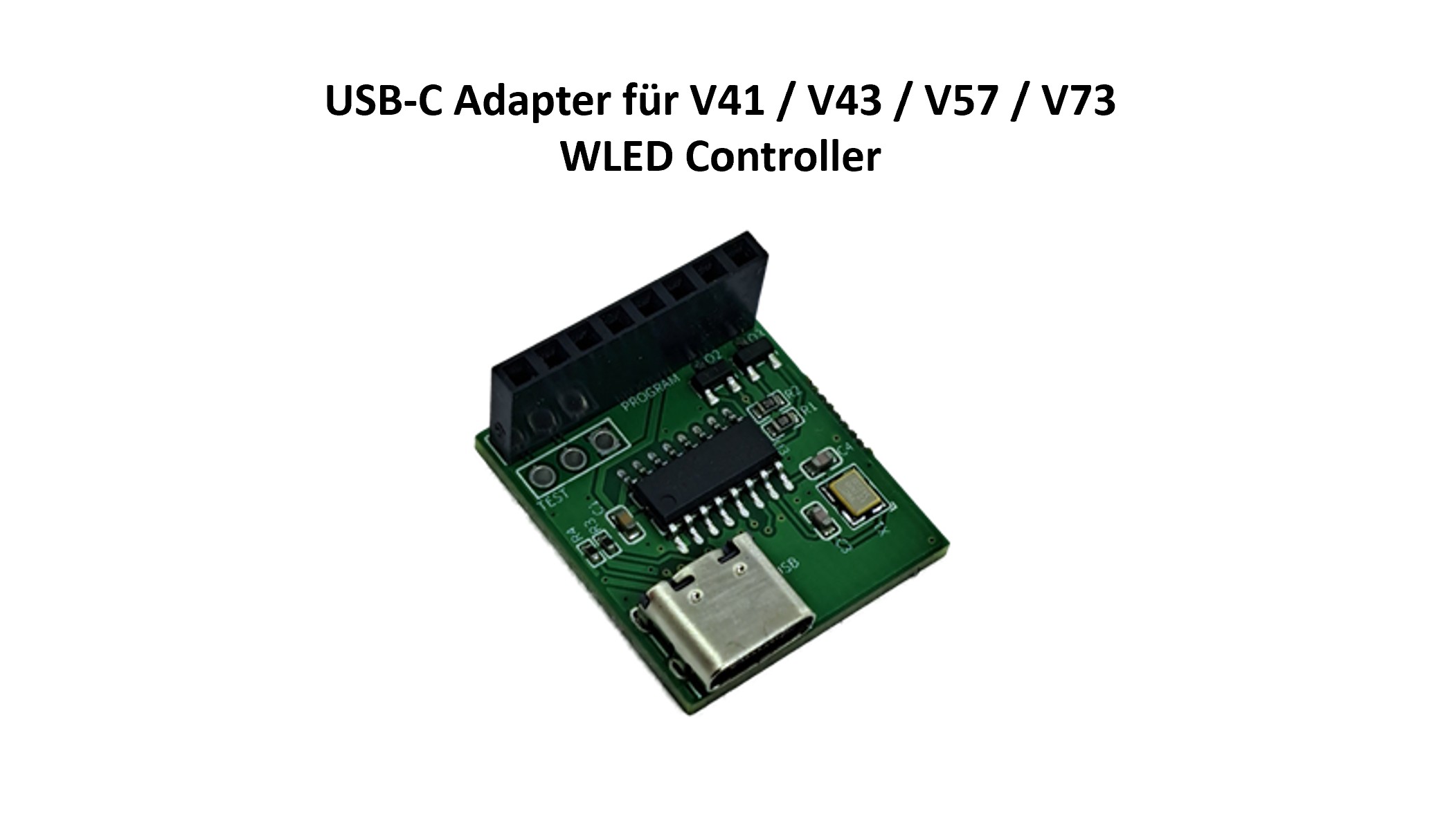 USB-C adapter for programming WLED controllers V43/V47/V57/V73