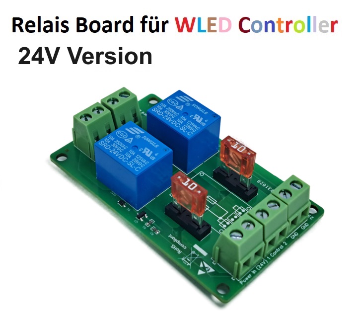 Relay board for WLED controller (24V) Relay board for WLED controller (24V)